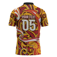 Custom Aotearoa Waikato Tainui Zipper Polo Shirt Maori Tribal Pattern Koru Motif DT05 - Polynesian Pride