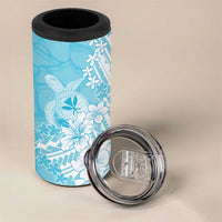 Hawaii Kanaka Maoli 4 in 1 Can Cooler Tumbler Polynesian Turtle Tattoo