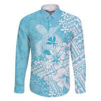 Hawaii Kanaka Maoli Family Matching Off Shoulder Short Dress and Hawaiian Shirt Polynesian Turtle Tattoo