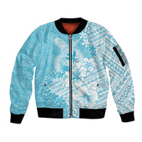 Hawaii Kanaka Maoli Sleeve Zip Bomber Jacket Polynesian Turtle Tattoo
