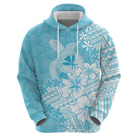 Hawaii Kanaka Maoli Zip Hoodie Polynesian Turtle Tattoo