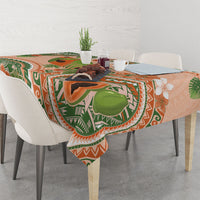 Hawaii Papaya Tablecloth Cute Cosplay Humuhumu Fish Plumeria Waves DT05 - Polynesian Pride