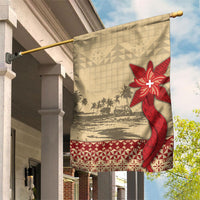 Tonga Language Week Garden Flag Tribal Cross Ngatu Floral Pattern
