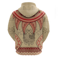 Tonga Language Week Hoodie Tribal Cross Ngatu Floral Pattern