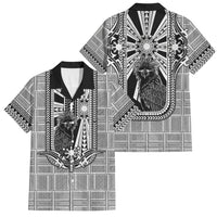 Mabuhay Philippines Festival Family Matching Long Sleeve Bodycon Dress and Hawaiian Shirt Philippine Eagle Sun Three Stars Barong Pattern DT05 Dad's Shirt - Short Sleeve Gray - Polynesian Pride