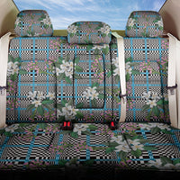 Blue Binakol Motifs With Jasminum Sambac Back Car Seat Cover Mabuhay Philippines Festival DT05 One Size Blue - Polynesian Pride