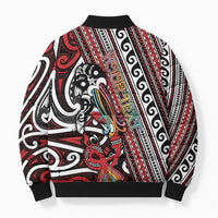 Personalised Maori Language Week Bomber Puffer Jacket Ake Ake Ake Tribal Patterns DT05 - Polynesian Pride