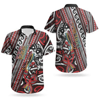 Personalised Maori Language Week Couples Matching Off The Shoulder Long Sleeve Dress and Hawaiian Shirt Ake Ake Ake Tribal Patterns DT05 - Polynesian Pride