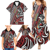 Personalised Maori Language Week Family Matching Summer Maxi Dress and Hawaiian Shirt Ake Ake Ake Tribal Patterns DT05 - Polynesian Pride