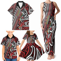 Personalised Maori Language Week Family Matching Tank Maxi Dress and Hawaiian Shirt Ake Ake Ake Tribal Patterns DT05 - Polynesian Pride