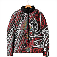 Personalised Maori Language Week Padded Jacket Ake Ake Ake Tribal Patterns DT05 - Polynesian Pride