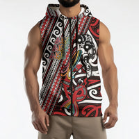 Personalised Maori Language Week Sleeveless Zip Hoodie Ake Ake Ake Tribal Patterns DT05 - Polynesian Pride