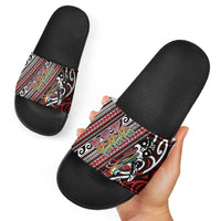 Maori Language Week Slide Sandals Ake Ake Ake Tribal Patterns DT05 - Polynesian Pride