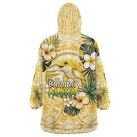 Hawaii Banana Dolphin Wearable Blanket Hoodie Cute Cosplay Naiʻa Fish Tribal Patterns DT05 - Polynesian Pride