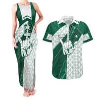 Custom Hawaii Volleyball Couples Matching Tank Maxi Dress and Hawaiian Shirt Shaka Aloha Hand
