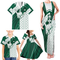 Custom Hawaii Volleyball Family Matching Tank Maxi Dress and Hawaiian Shirt Shaka Aloha Hand