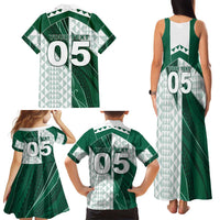 Custom Hawaii Volleyball Family Matching Tank Maxi Dress and Hawaiian Shirt Shaka Aloha Hand