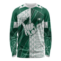Custom Hawaii Volleyball Long Sleeve Shirt Shaka Aloha Hand