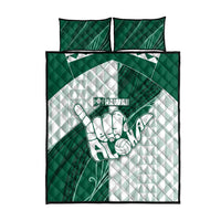 Hawaii Volleyball Quilt Bed Set Shaka Aloha Hand