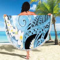 Piko Hawaiian Beach Blanket Blue Galaxy Spiral Plumeria Tribal Patterns DT05 - Polynesian Pride
