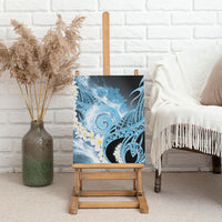 Piko Hawaiian Canvas Wall Art Blue Galaxy Spiral Plumeria Tribal Patterns DT05 - Polynesian Pride