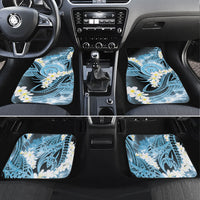 Piko Hawaiian Car Mats Blue Galaxy Spiral Plumeria Tribal Patterns DT05 Set 4pcs Blue - Polynesian Pride