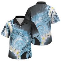 Piko Hawaiian Family Matching Puletasi and Hawaiian Shirt Blue Galaxy Spiral Plumeria Tribal Patterns DT05 Son's Shirt Blue - Polynesian Pride