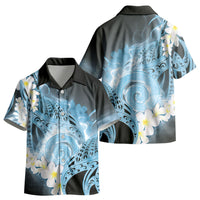 Piko Hawaiian Kid Hawaiian Shirt Blue Galaxy Spiral Plumeria Tribal Patterns DT05 - Polynesian Pride