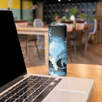 Piko Hawaiian Skinny Tumbler Blue Galaxy Spiral Plumeria Tribal Patterns DT05 - Polynesian Pride