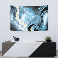 Piko Hawaiian Tapestry Blue Galaxy Spiral Plumeria Tribal Patterns DT05 - Polynesian Pride