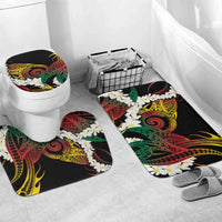 Piko Hawaiian Bathroom Set Gradient Spiral Plumeria Tribal Patterns DT05 Mat Set Only (3 pcs) One Size Multicolor - Polynesian Pride
