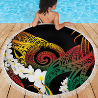 Piko Hawaiian Beach Blanket Gradient Spiral Plumeria Tribal Patterns DT05 - Polynesian Pride