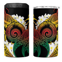 Piko Hawaiian 4 in 1 Can Cooler Tumbler Gradient Spiral Plumeria Tribal Patterns DT05 One Size: 16 oz Multicolor - Polynesian Pride