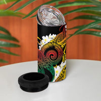Piko Hawaiian 4 in 1 Can Cooler Tumbler Gradient Spiral Plumeria Tribal Patterns DT05 - Polynesian Pride