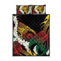Piko Hawaiian Quilt Bed Set Gradient Spiral Plumeria Tribal Patterns DT05 - Polynesian Pride