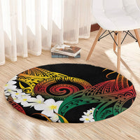 Piko Hawaiian Round Carpet Gradient Spiral Plumeria Tribal Patterns DT05 - Polynesian Pride