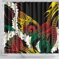 Piko Hawaiian Shower Curtain Gradient Spiral Plumeria Tribal Patterns DT05 - Polynesian Pride