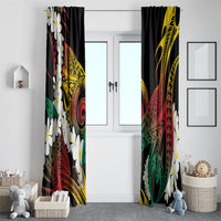 Piko Hawaiian Window Curtain Gradient Spiral Plumeria Tribal Patterns DT05 - Polynesian Pride