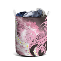 Piko Hawaiian Laundry Basket Pink Galaxy Spiral Plumeria Tribal Patterns DT05 - Polynesian Pride