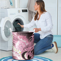 Piko Hawaiian Laundry Basket Pink Galaxy Spiral Plumeria Tribal Patterns DT05 - Polynesian Pride