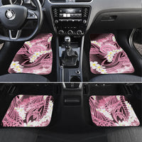 Piko Hawaiian Car Mats Pink Galaxy Spiral Plumeria Tribal Patterns DT05 Set 4pcs Pink - Polynesian Pride