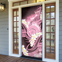 Piko Hawaiian Door Cover Pink Galaxy Spiral Plumeria Tribal Patterns DT05 - Polynesian Pride