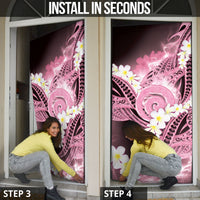 Piko Hawaiian Door Cover Pink Galaxy Spiral Plumeria Tribal Patterns DT05 - Polynesian Pride