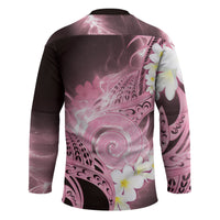 Piko Hawaiian Hockey Jersey Pink Galaxy Spiral Plumeria Tribal Patterns DT05 - Polynesian Pride