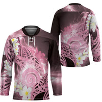 Piko Hawaiian Hockey Jersey Pink Galaxy Spiral Plumeria Tribal Patterns DT05 - Polynesian Pride