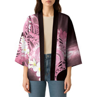 Piko Hawaiian Kimono Pink Galaxy Spiral Plumeria Tribal Patterns DT05 - Polynesian Pride