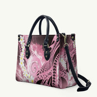 Piko Hawaiian Leather Bag Pink Galaxy Spiral Plumeria Tribal Patterns DT05 Pink - Polynesian Pride