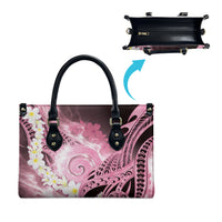 Piko Hawaiian Leather Bag Pink Galaxy Spiral Plumeria Tribal Patterns DT05 - Polynesian Pride