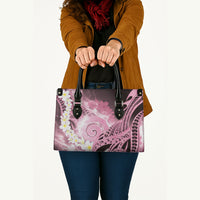 Piko Hawaiian Leather Bag Pink Galaxy Spiral Plumeria Tribal Patterns DT05 - Polynesian Pride