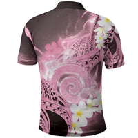 Piko Hawaiian Polo Shirt Pink Galaxy Spiral Plumeria Tribal Patterns DT05 - Polynesian Pride